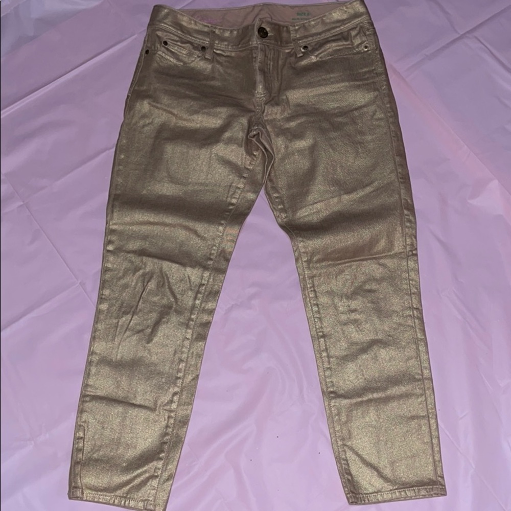 Lilly Pulitzer gold jeans